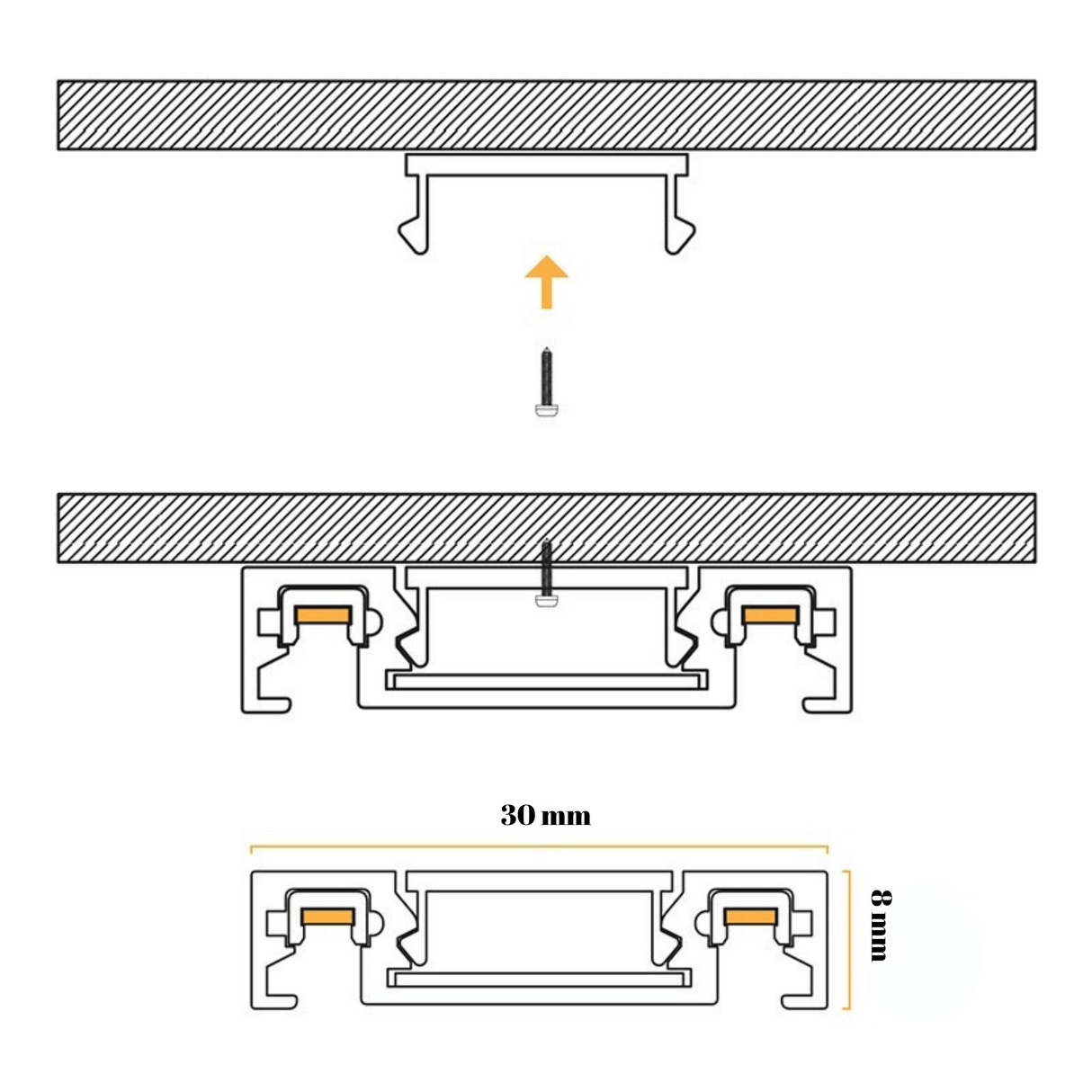 Sina Magnetica Slim Aplicata, Alb