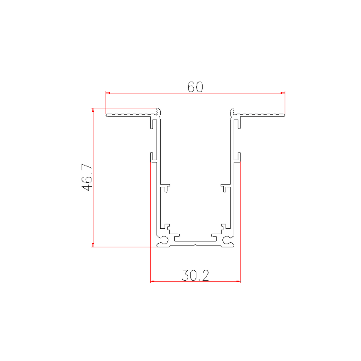Sina Magnetica Incastrata Prindre pe Rigips Neagra