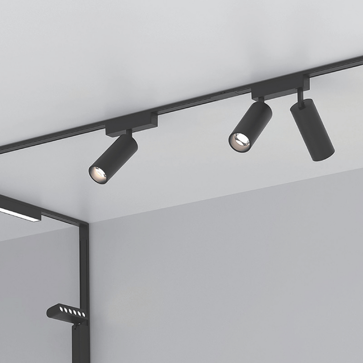 Proiector LED Sina Magnetica Slim 10W, Rotund, Negru