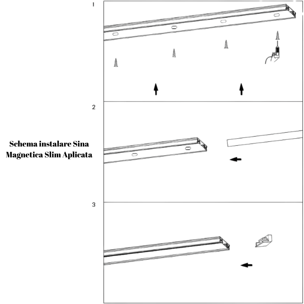 Sina Magnetica Slim Aplicata, Negru