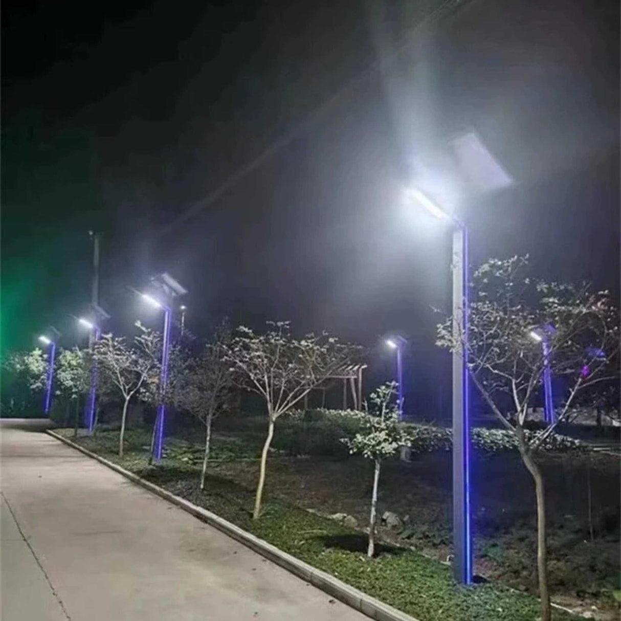 Stalp 3M cu Panou Solar LED 30W, Lumina Rece, 6500K, IP65