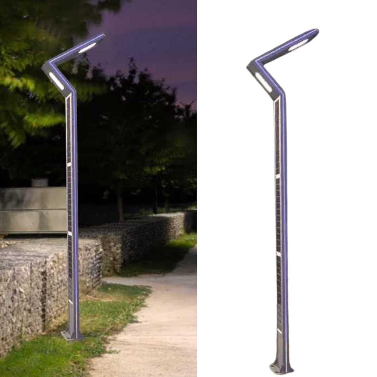 Stalp 3M cu Panou Solar LED 60W, Lumina Neutra, 4000K, IP65