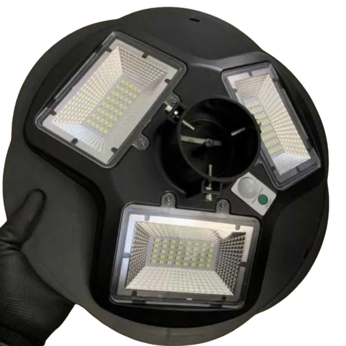 Stalp 3M cu Lampa Solara LED 250W, Senzor de lumina si miscare, Telecomanda