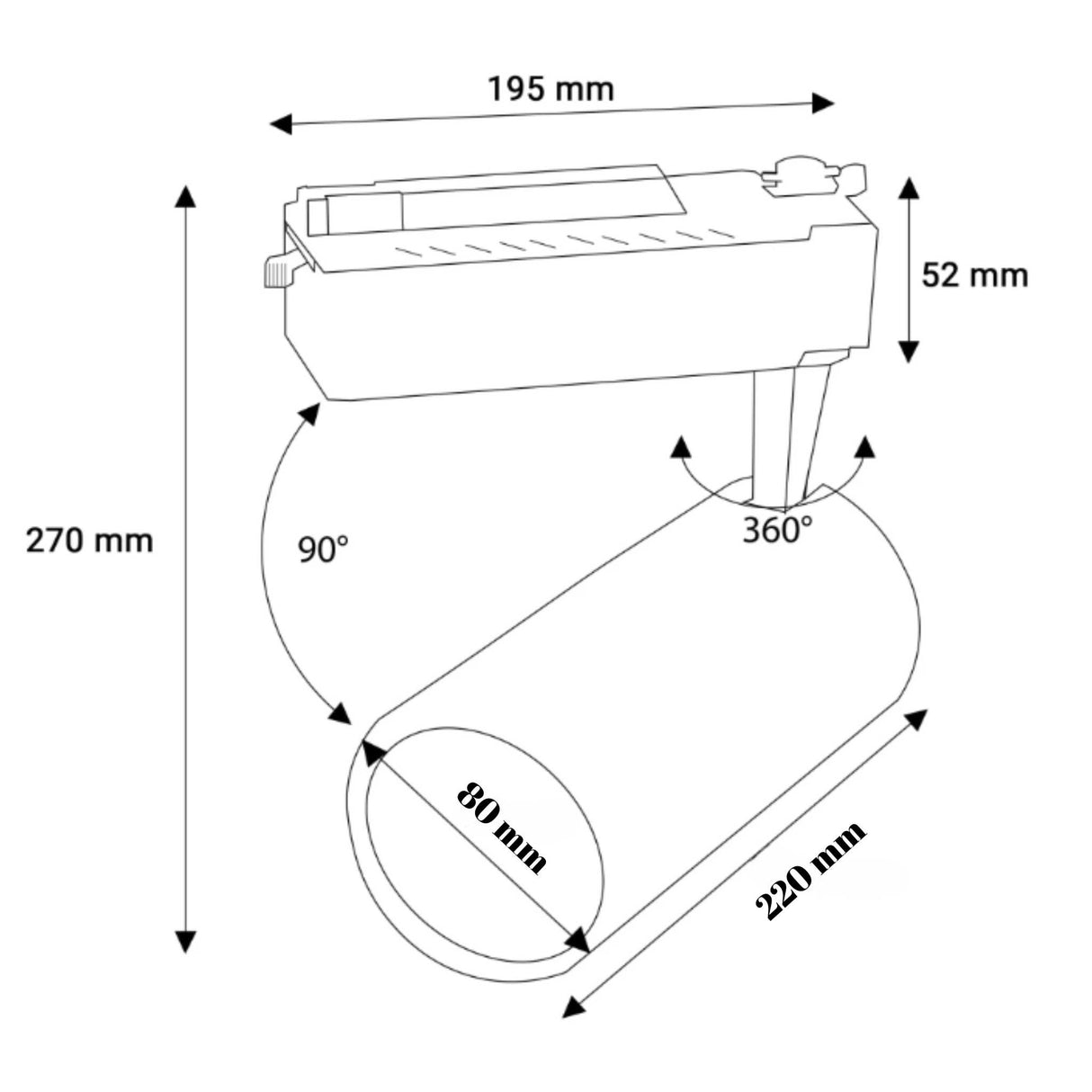 Proiector LED Monofazat 30W, Rotund, Alb