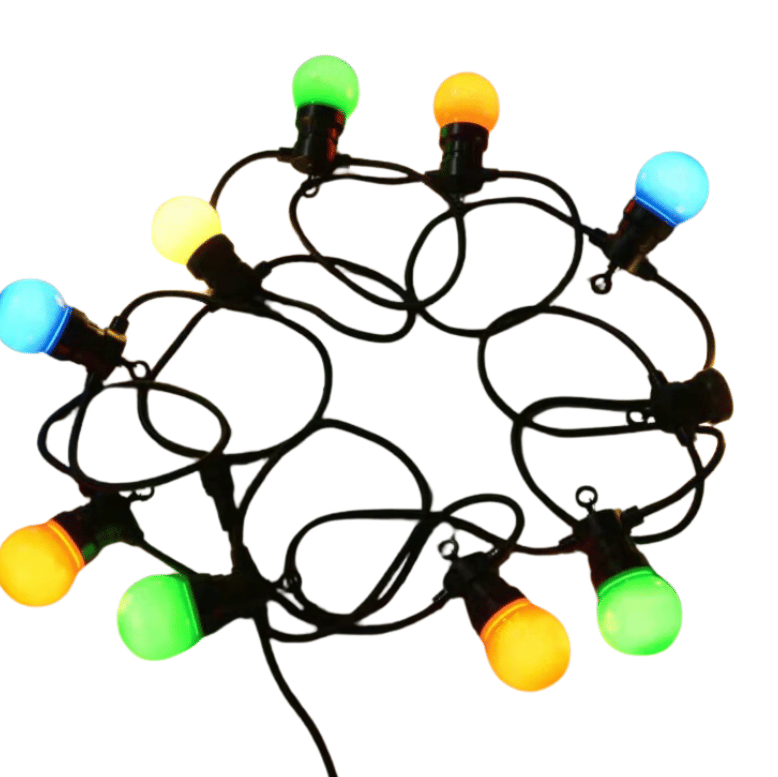 Ghirlanda Luminoasa 5M cu 10 Becuri LED Multicolor IP65