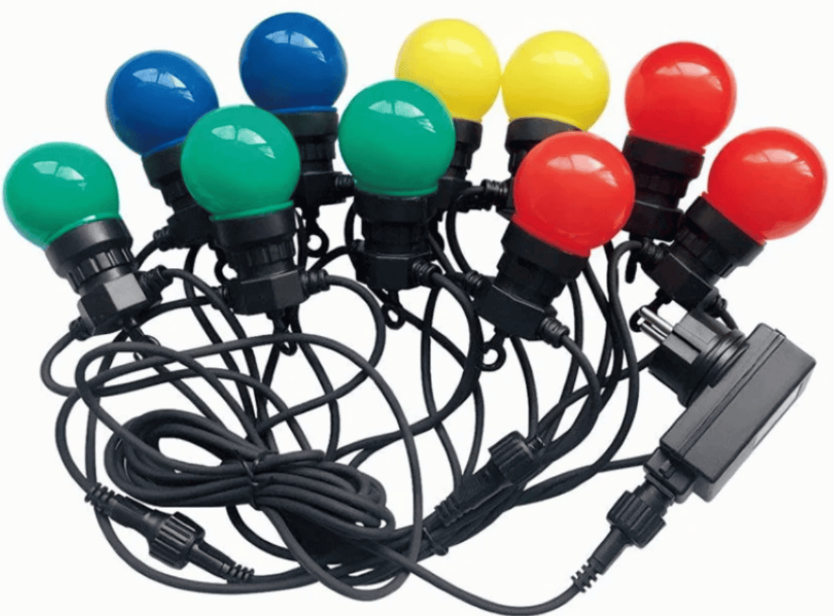 Ghirlanda Luminoasa 5M cu 10 Becuri LED Multicolor IP65