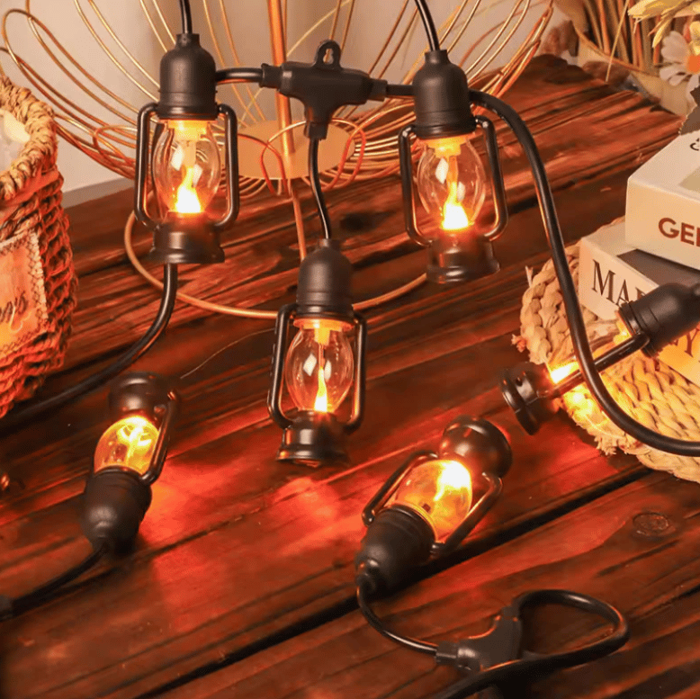 Ghirlanda Luminoasa 5M cu 10 Becuri LED Tip Felinar IP44