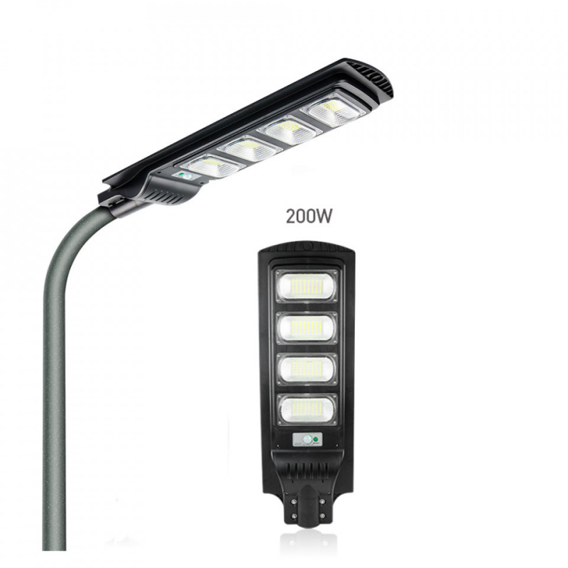Lampa Solara LED 200W, Senzor de lumina si miscare, Telecomanda, IP65