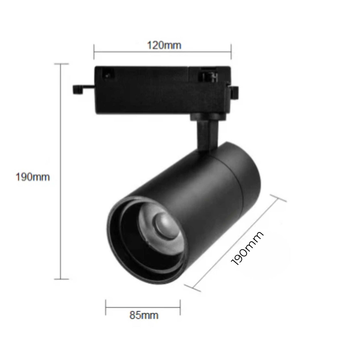 Proiector LED Monofazat 45W, Rotund, Negru