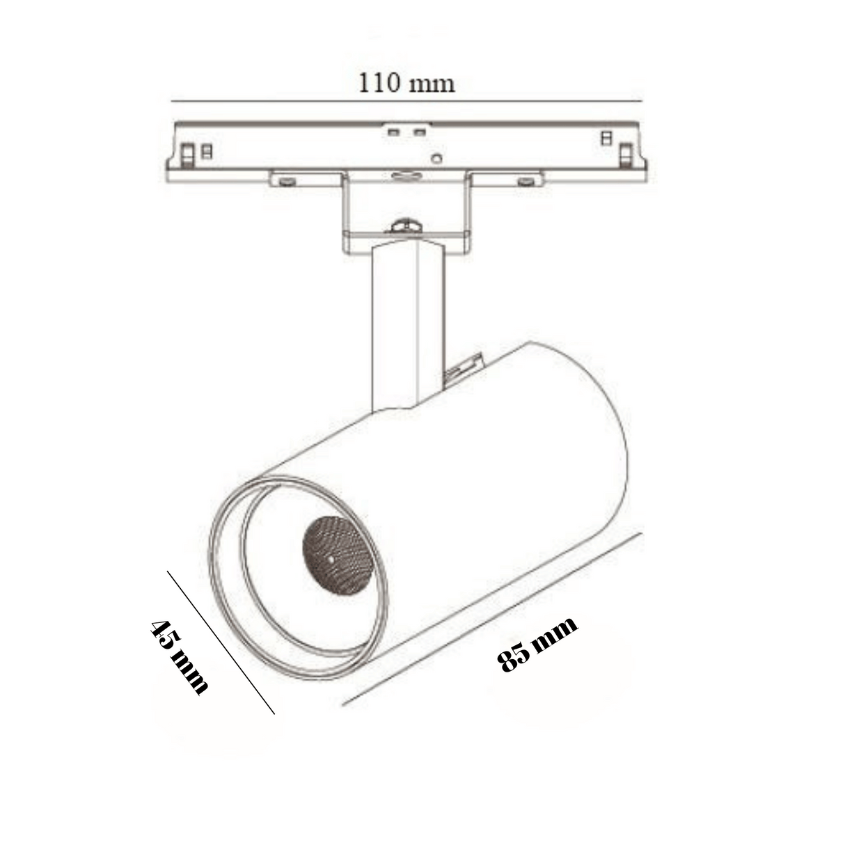 Proiector LED Sina Magnetica 10W, Rotund, Alb