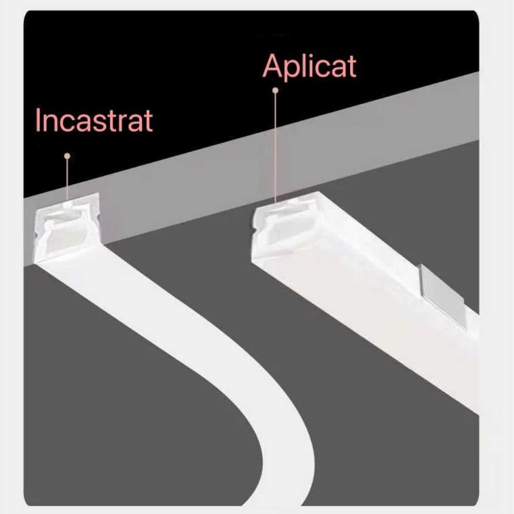 Kit Furtun LED Neon Flex 220V, 50M, 10W/m, 10x10mm, IP65, Albastru