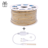Kit Promo Banda LED COB 220V, 10W/m, IP65, 10 metri, Alb Cald 3000K