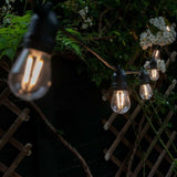 Ghirlanda Luminoasa 10M cu 15 Becuri LED Vintage 1W, ST45, E27, IP65, Interconectabila, Bec rezerva inclus - Home Lights