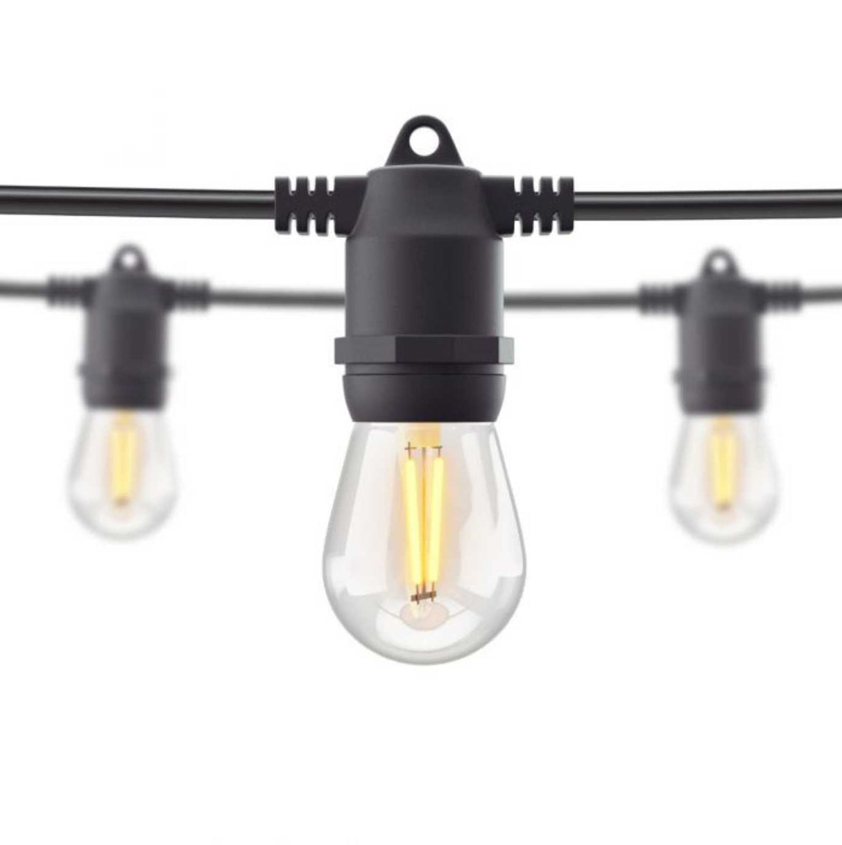 Ghirlanda Luminoasa 10M cu 15 Becuri LED E27, Lumina Calda, IP65, Interconectabila