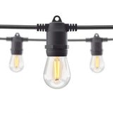 Ghirlanda Luminoasa 10M cu 15 Becuri LED E27, Lumina Calda, IP65, Interconectabila