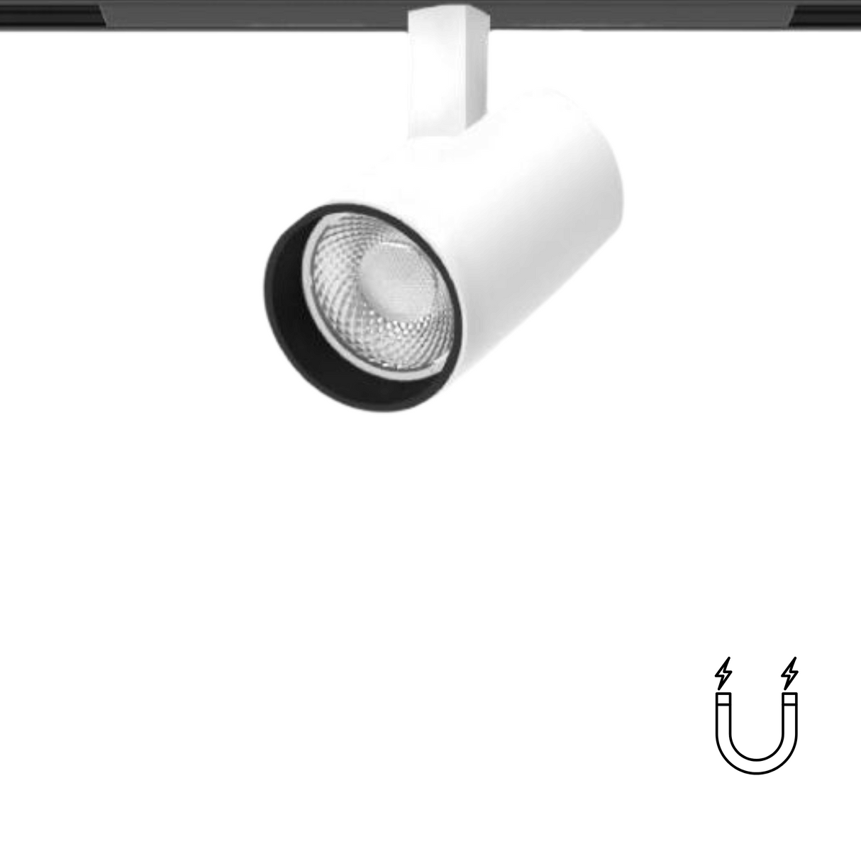 Proiector LED Sina Magnetica 20W,  Rotund, Alb