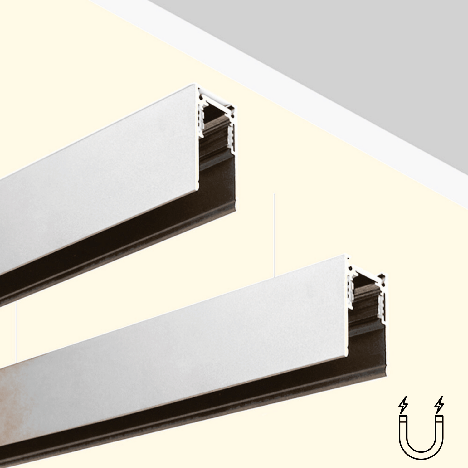 Sina Magnetica Aplicata si Suspendata, Alb