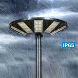 Stalp 3M cu Lampa Solara LED 400W, Senzor de lumina si miscare, Telecomanda
