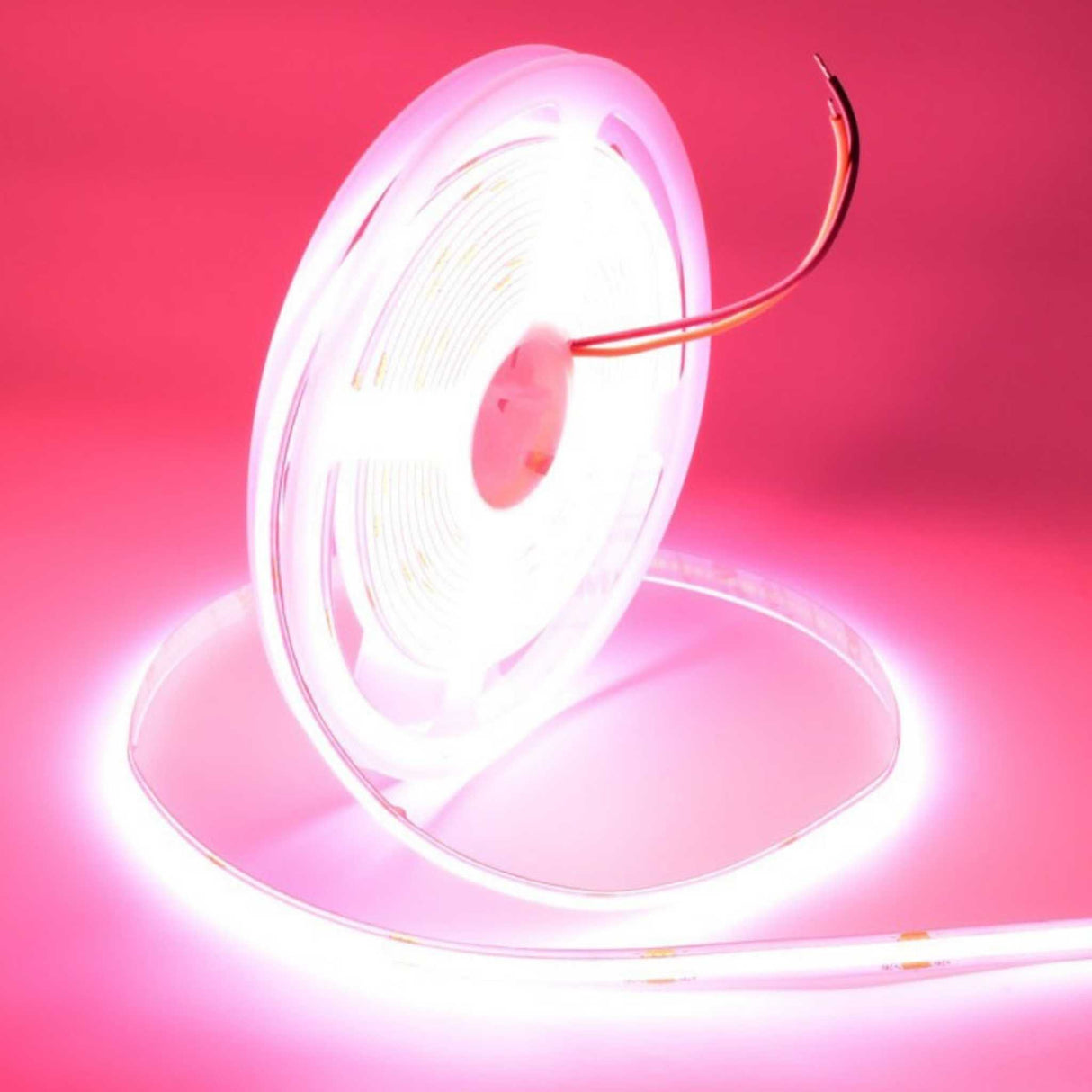 Banda LED Cob 320Led/m, 24V, 5M, 11W/m, 8mm, IP20, Roz