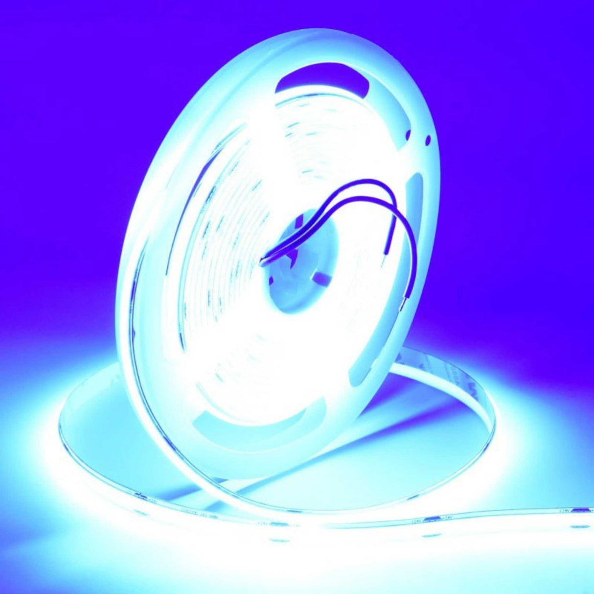 Banda LED Cob 320Led/m, 24V, 5M, 11W/m, 8mm, IP20, Albastru