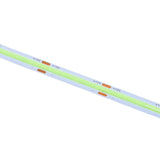 Banda LED COB 320 Led/m, 12V, 5M, 12W/m, 8mm, IP20, Verde