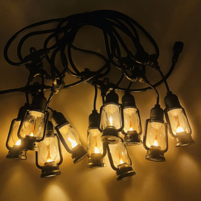 Ghirlanda Luminoasa 5M cu 10 Becuri LED Tip Felinar IP44