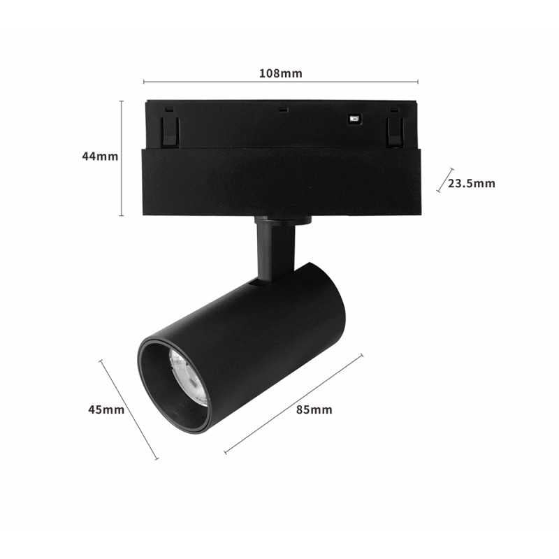 Proiector LED Sina Magnetica 10W, CCT, Reglabil, Negru