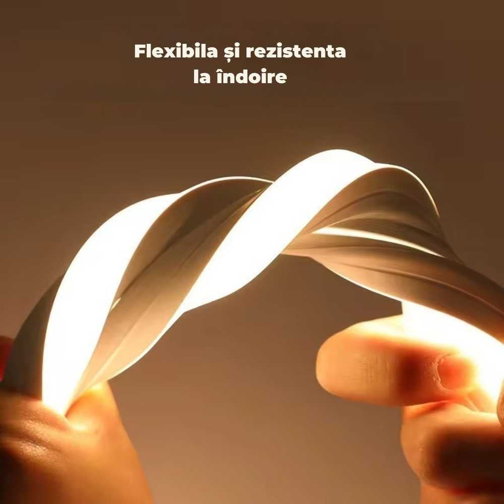 Kit Furtun LED Neon Flex 220V, 5M, 10W/m, 10x10mm, IP65, Albastru