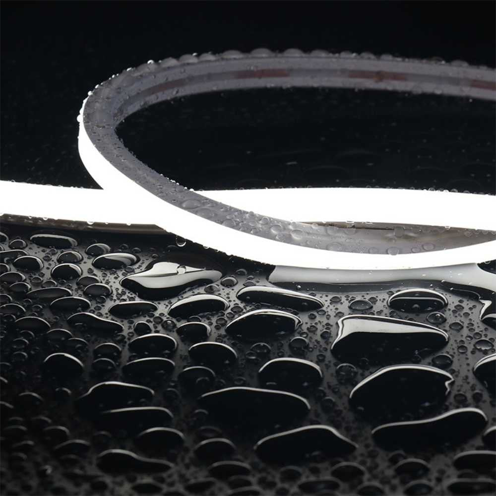 Kit Furtun LED Neon Flex 220V, 5M, 10W/m, 10x10mm, IP65, Albastru